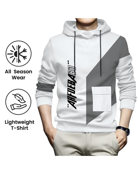 Men Regular Fit Hooded T-Shirt