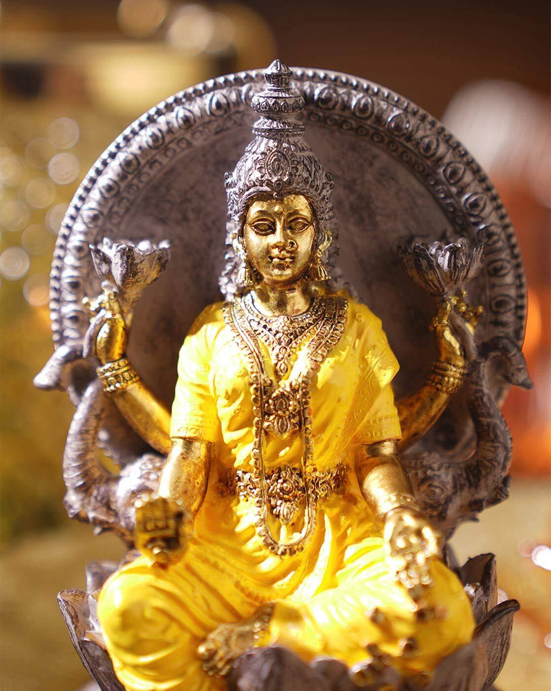 Buy Pure Home And Living Goddess Lakshmi Idol Online | Ajio.com