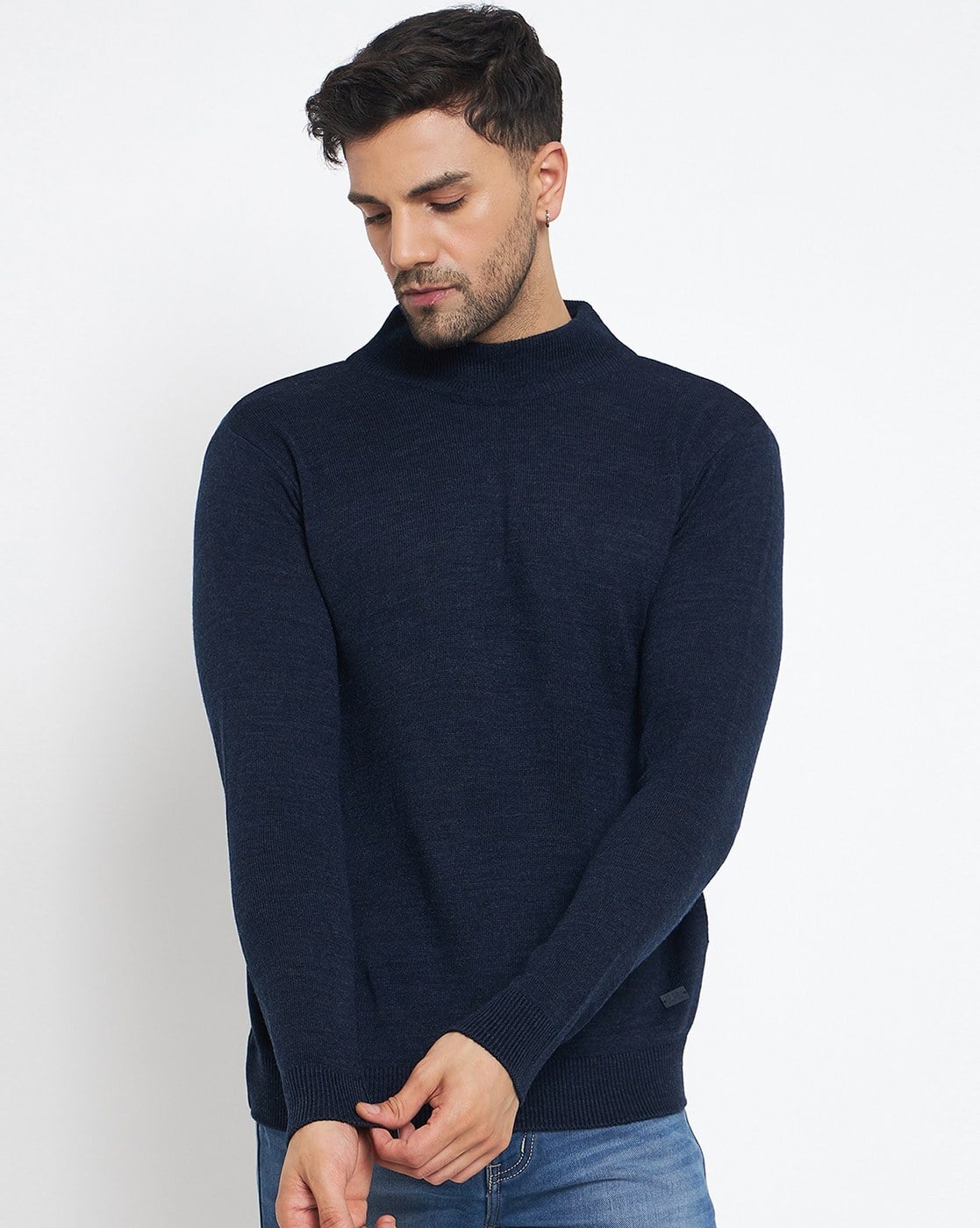 Buy Navy Blue Sweaters & Cardigans for Men by DUKE Online | Ajio.com