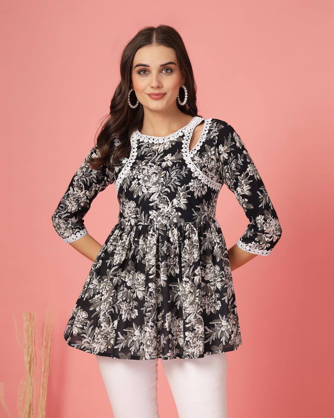 Buy SUBAGI FASHION Women Lace Tunic Online | Ajio.com