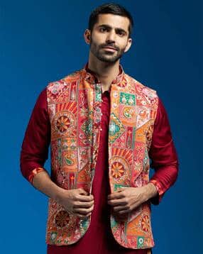vastramay Men Embroidered Nehru Jacket-picture-24