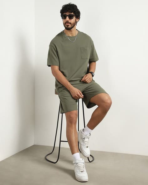 Buy GRIFFEL Cotton T-shirt & Shorts Online | Ajio.com