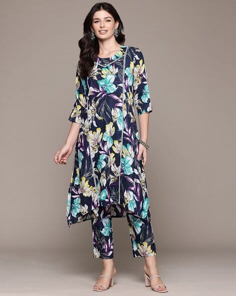 Readiprint Women Floral Print A-Line Kurta Set