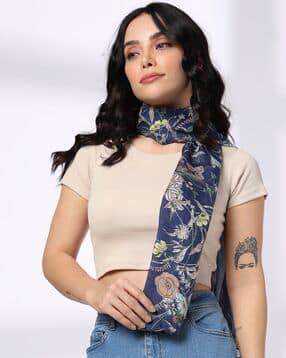 Women Floral Print Scarf