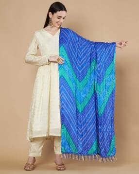akshadeep Women Bandhani Dupatta-picture-14