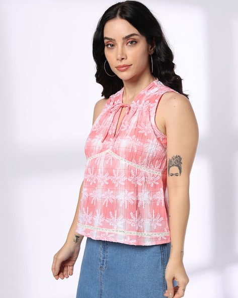 LEE COOPER Women Floral Print Regular Fit Top deal from ajio