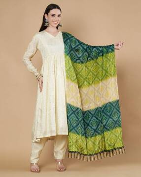 akshadeep Women Bandhani Dupatta-picture-25