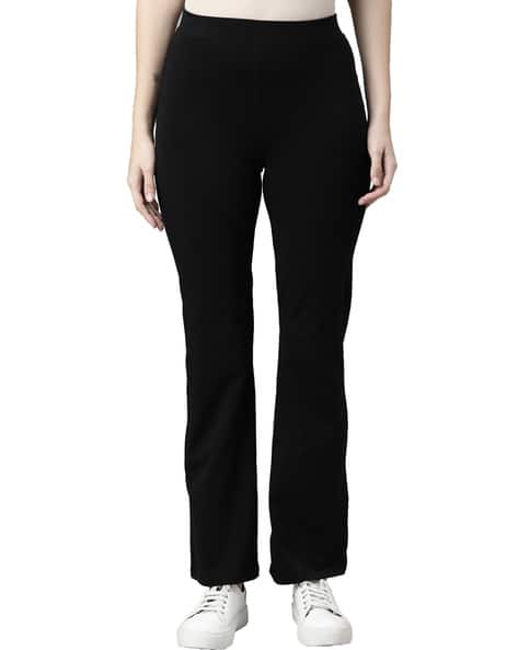 Buy Black Trousers Pants for Women by Go Colors Online