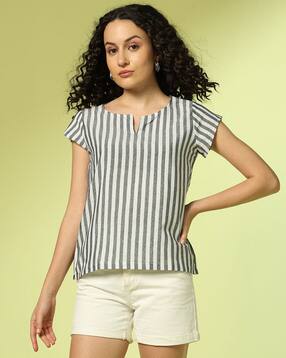 acai Women Striped Relaxed Fit Top-picture-22