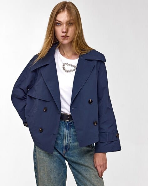 Buy Navy Blue Jackets & Coats for Women by Cover Story Online