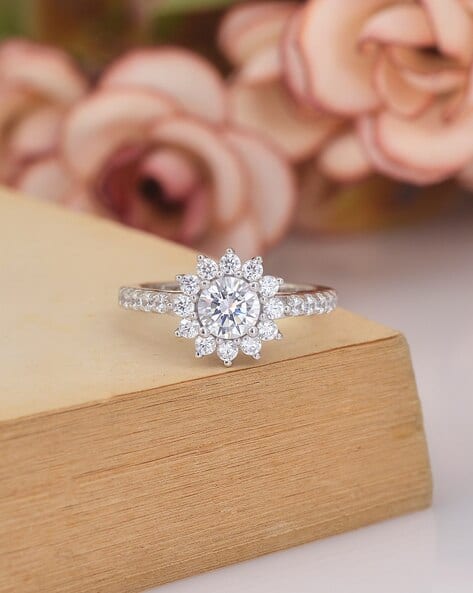 Women Sterling Silver Engagement Ring