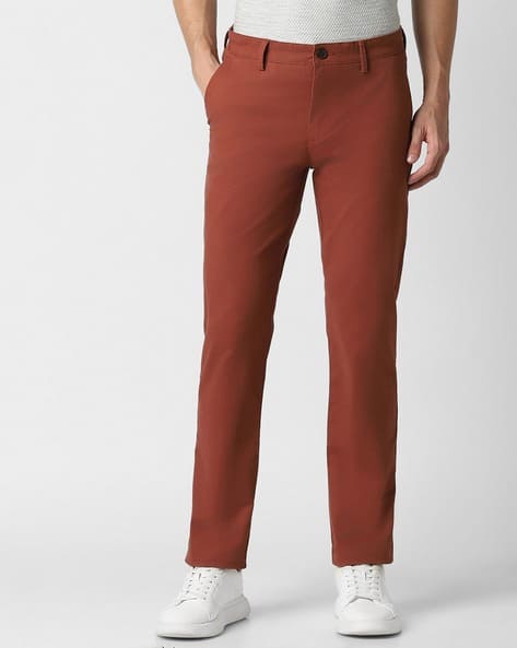 PETER ENGLAND CASUALS Men Slim Fit Flat-Front Chinos