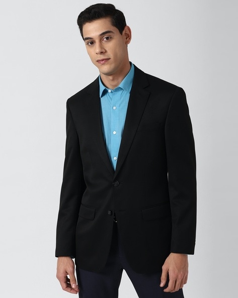 Men Regular Fit Single-Breasted Blazer