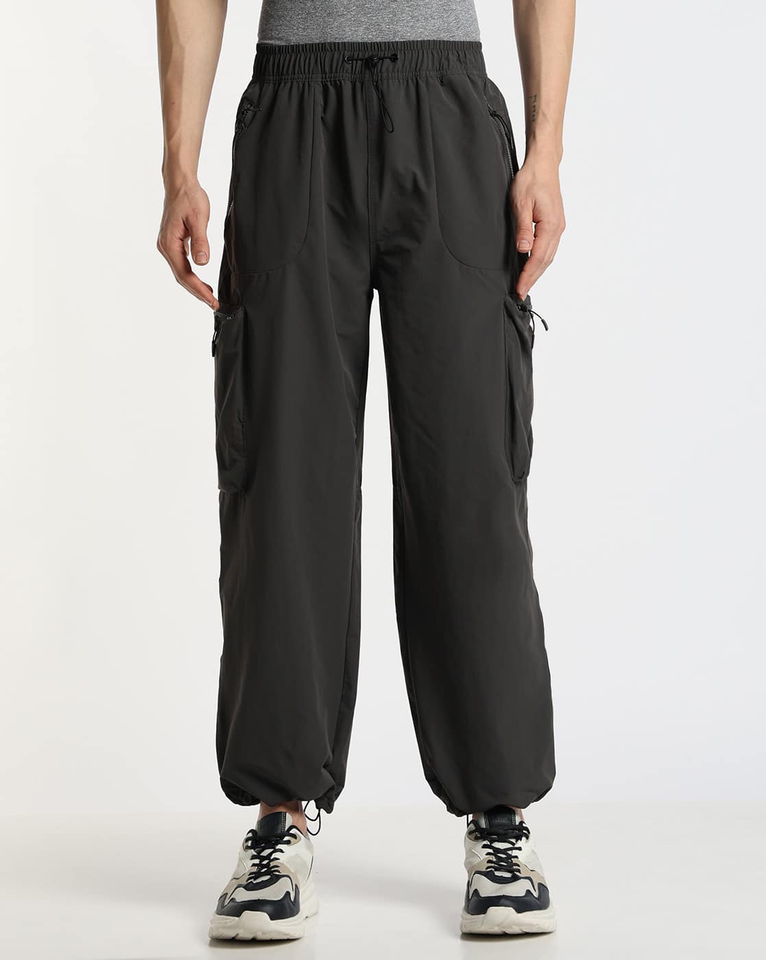 Buy Charcoal Grey Track Pants for Men by Altheory Sport by AZORTE