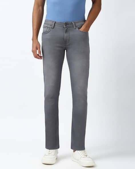 PETER ENGLAND CASUALS Men Mid-Wash Tapered Fit Jeans