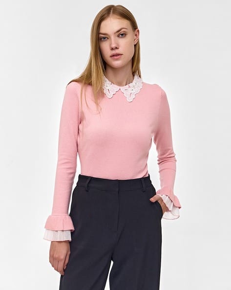Buy Dusty Pink Sweaters Cardigans for Women by Cover Story