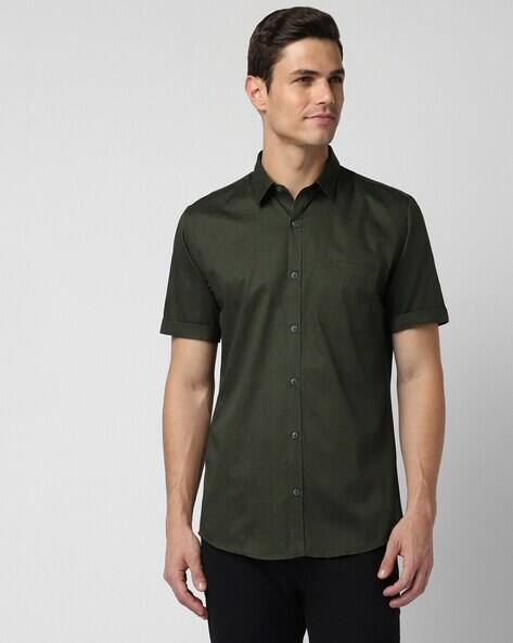 PETER ENGLAND Men Slim Fit Shirt with Patch Pocket
