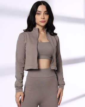 Women Fitted Cropped Jacket