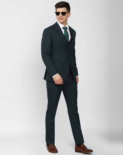 Men Slim Fit 3-Piece Suit Set