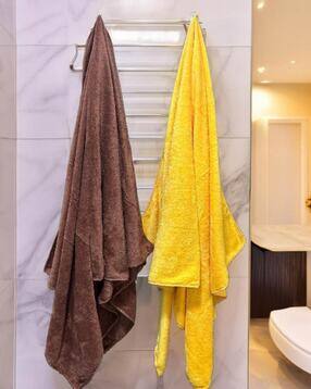 genuine global decor Set of 2 Cotton Bath Towels 23" x 11"-picture-51