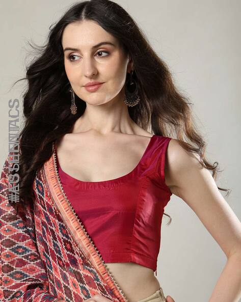 Nyrika Women Round-Neck Side-Open Blouse