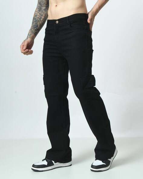 Men Mid-Rise Baggy Clean Jeans