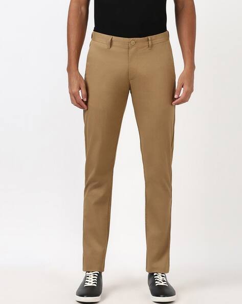 PETER ENGLAND CASUALS Men Slim Fit Flat-Front Trousers