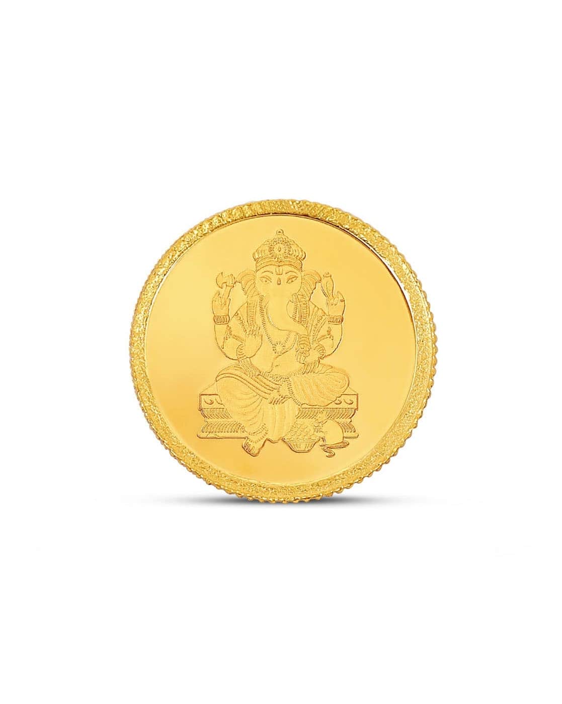 KALYAN JEWELLERS 2 Gm 24Kt For Women (999, FreeSize) Yellow Gold Ganesha Coin For Women (Yellow Gold, FreeSize)