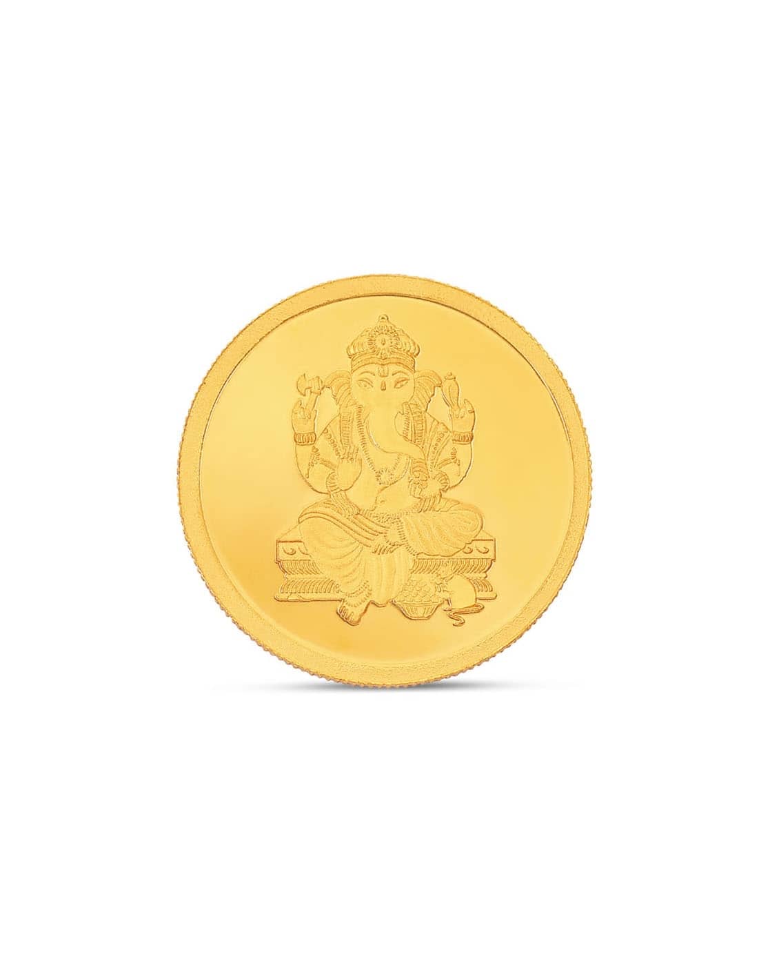 KALYAN JEWELLERS 10 Gm 24Kt For Women (999, FreeSize) Yellow Gold Ganesha Coin For Women (Yellow Gold, FreeSize)