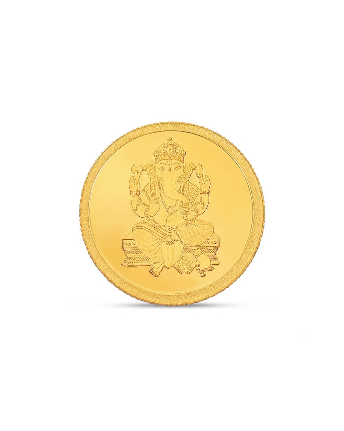 KALYAN JEWELLERS 5 Gm 24Kt For Women (999, FreeSize) Yellow Gold Ganesha Coin For Women (Yellow Gold, FreeSize)