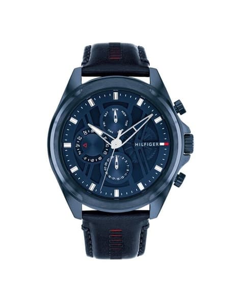 Analog Watch Tommy Hilfiger Watch Leather Band Buy Black Watches