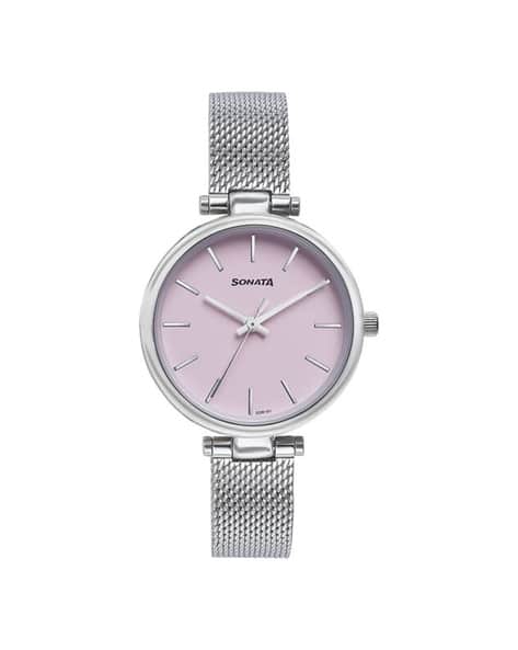 Stainless Steel Sonata Ladies Watch Below 1000 Buy Silver-Toned