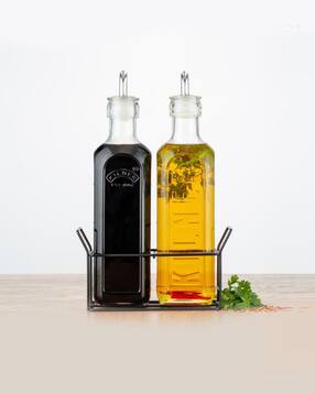 kilner Set of 2 Oil Bottles with Metal Rack-picture-14