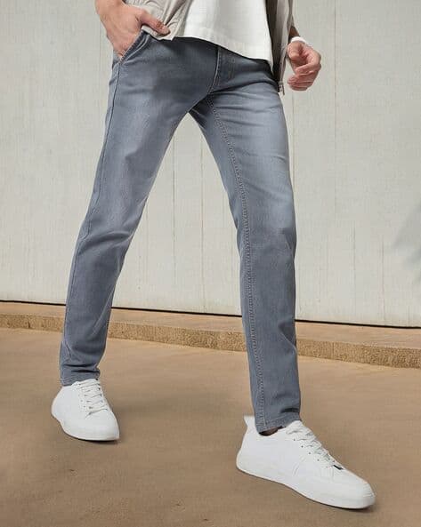 Buy Grey Jeans for Men by URBANO FASHION Online