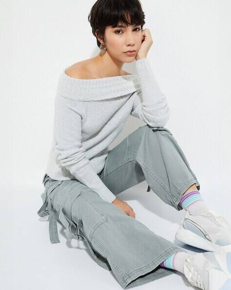 Buy MAX Women Off-Shoulder Sweater Online | Ajio.com