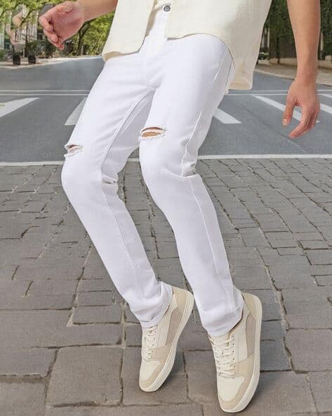 Buy White Jeans for Men by URBANO FASHION Online