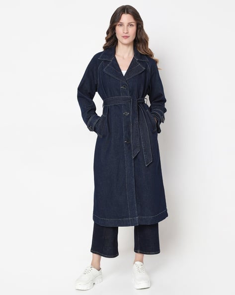 ka na ta denim long coat ロングコート Buy Blue Jackets & Coats for Women by Vero Moda Online | Ajio.com