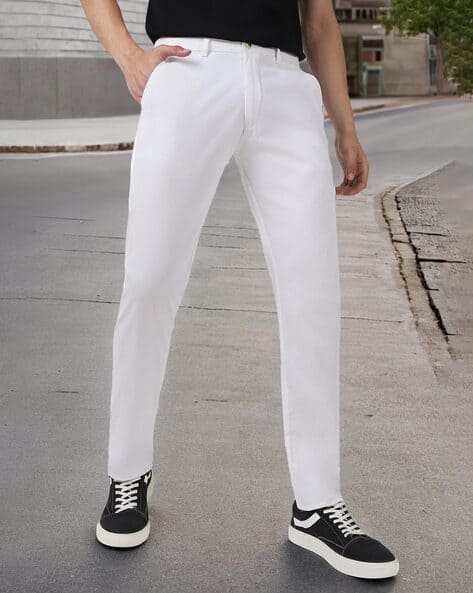 Buy White Trousers Pants for Men by URBANO FASHION Online