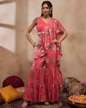 mabish by sonal jain Women Floral Woven 3-Piece Pant-Suit Set-picture-38