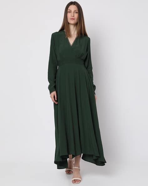 Vero Moda Women Lace V-Neck Fit & Flare Dress