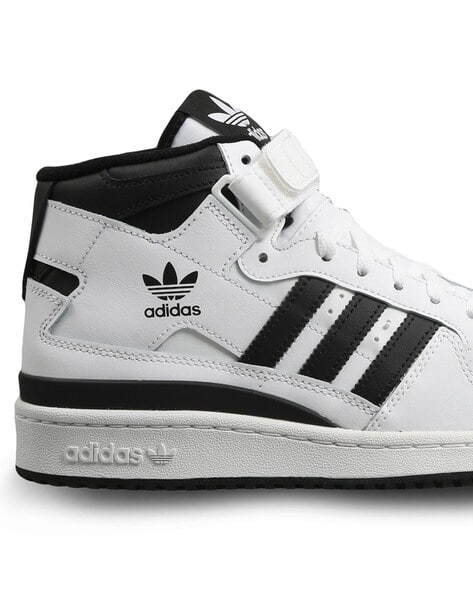Buy Adidas Originals Forum Mid-Top Lace-Up Shoes White Black