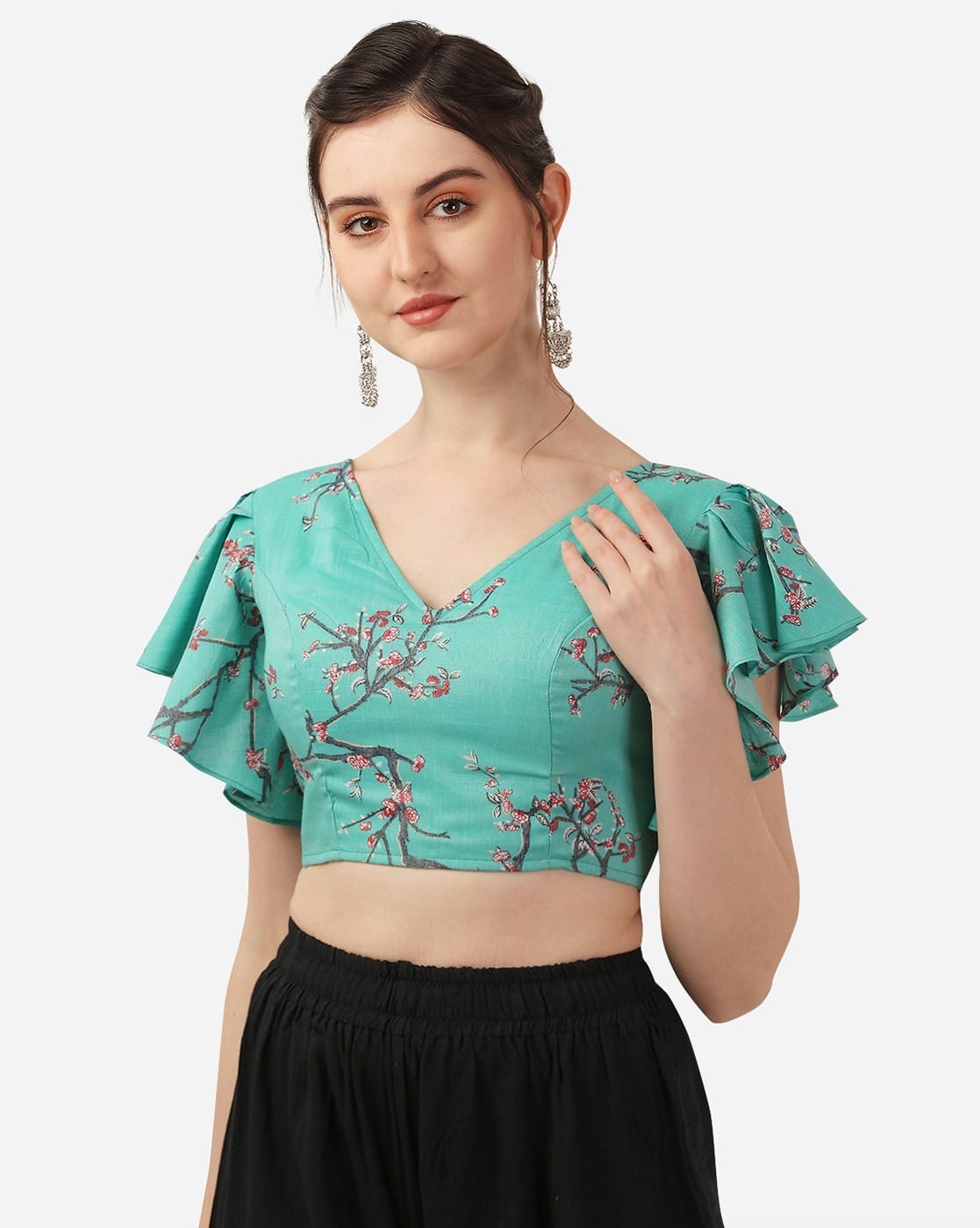 Buy OOMPH! Women Back Open Blouse Online | Ajio.com