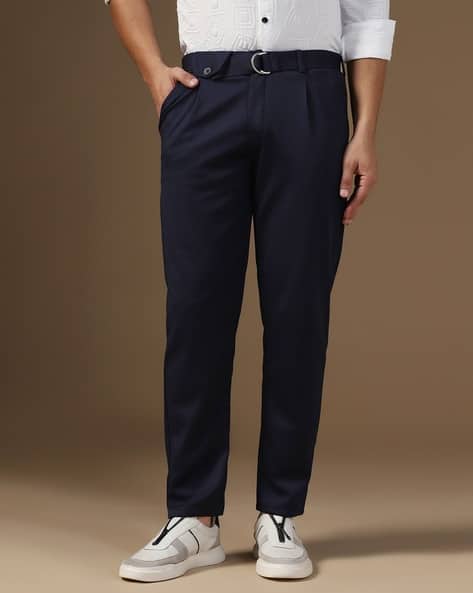 cigarette trousers mens Men Mid Rise Trousers