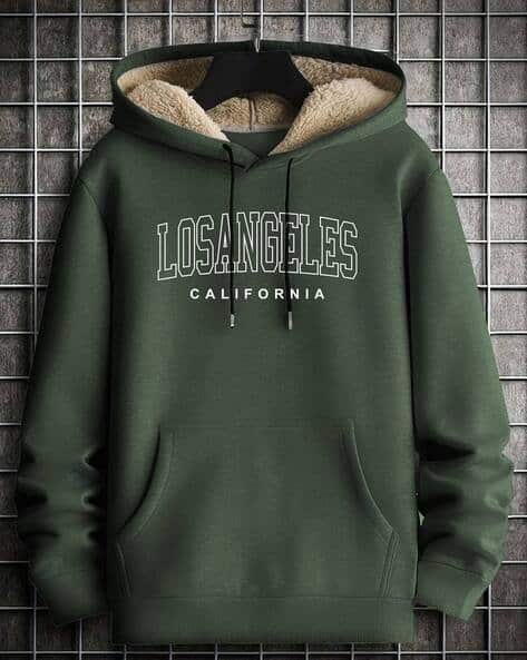 Men Typographic Print Hoodie