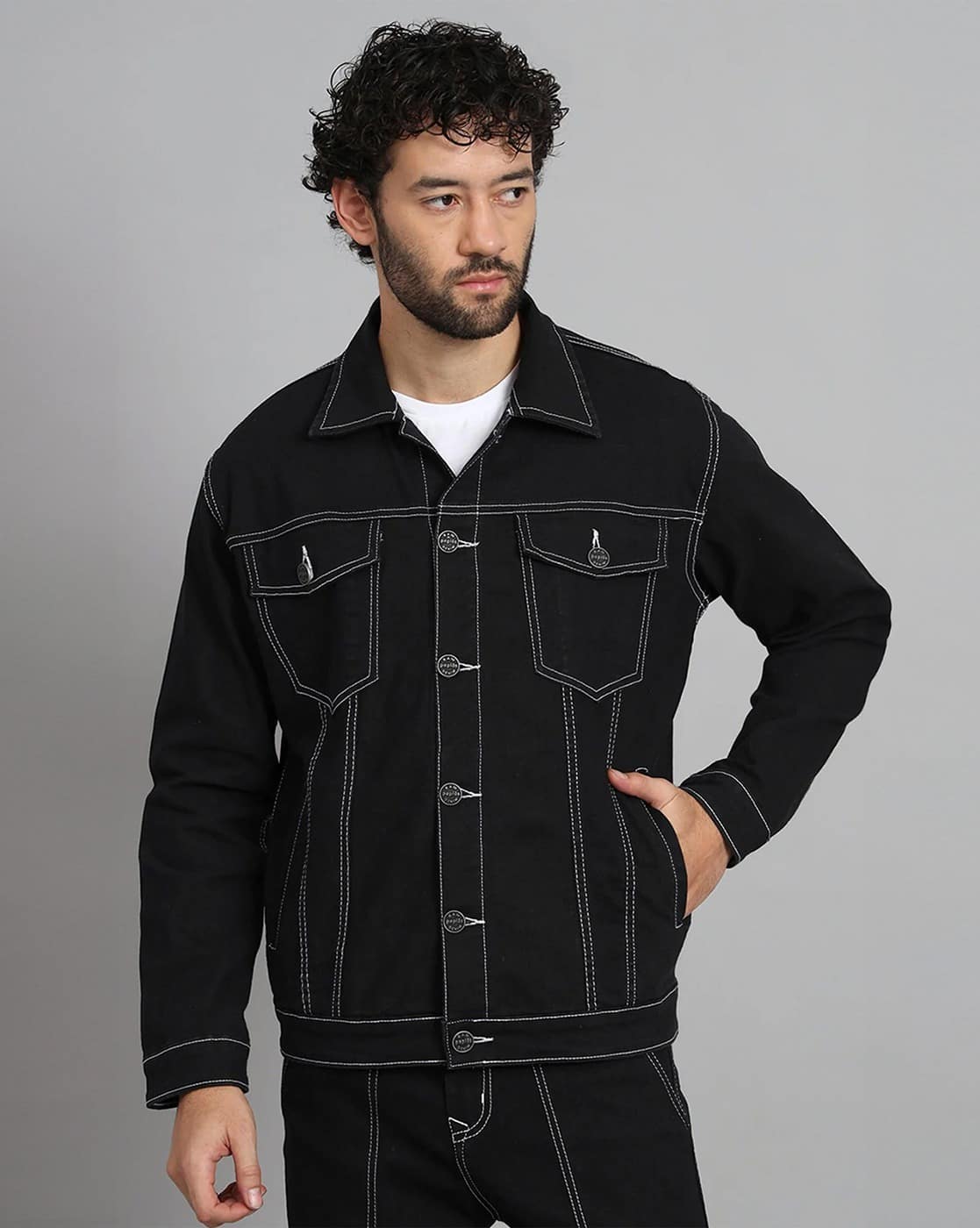 ジャケット・アウター OOMOLI 25ss black denim work jacket 4 OOMOLI 25ss black denim work jacket 4 Stretch denim jacket