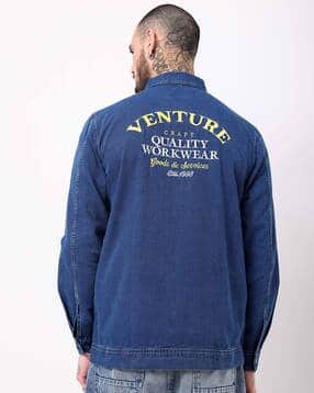 british club Men Washed Regular Fit XipFront Denim Jacket-picture-37
