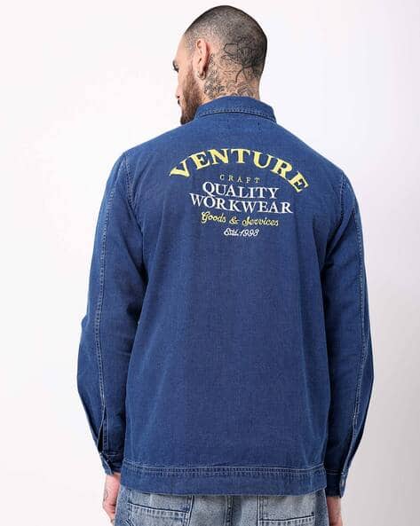 British Club Men Washed Regular Fit XipFront Denim Jacket