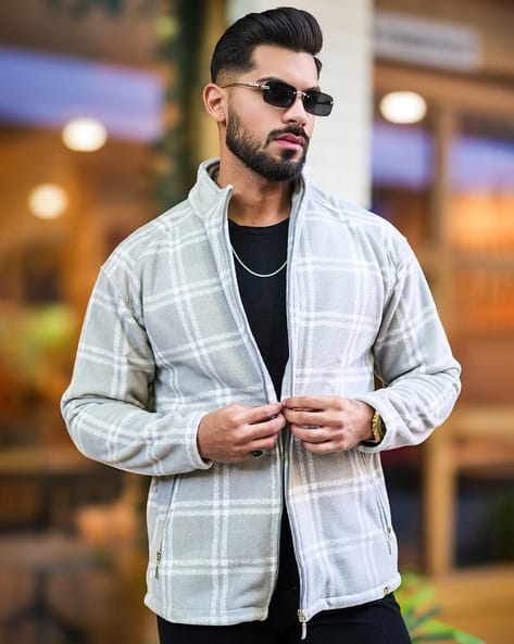 Buy MANIAC Men Checks Jacket Online | Ajio.com