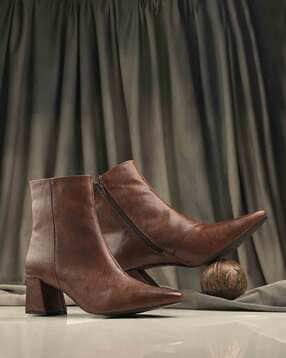 carlo romano Women Round-Toe Boot with Side Zip-picture-13