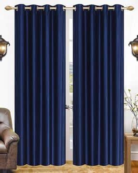Plain Crush Eyelet Curtains for Window
